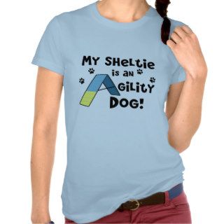 Sheltie Agility Dog Ladies T Shirt