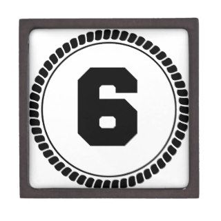Number Six Circle Premium Keepsake Boxes