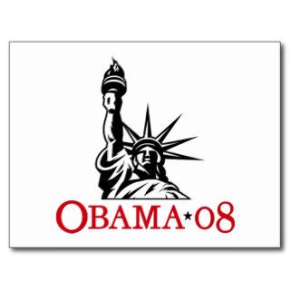 Barack Obama 2008 Statue of Liberty Postcard