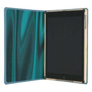 The Look of Smooth Teal Satin Fabric in Folds iPad Air Cover