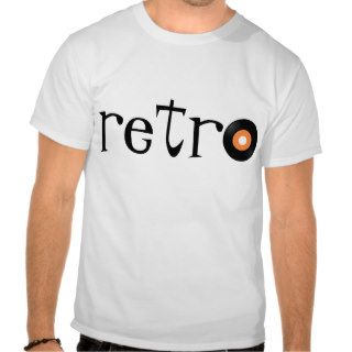 White Tee with Black Retro 45 Record T shirt   tot