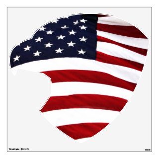 Eagle Head Decal   Patriotic American Flag Wall Decor