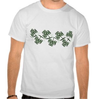 Celtic clover in black and green tee