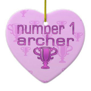 Archery Gifts for Her Number 1 Archer Christmas Ornaments