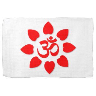 Om symbol kitchen towel