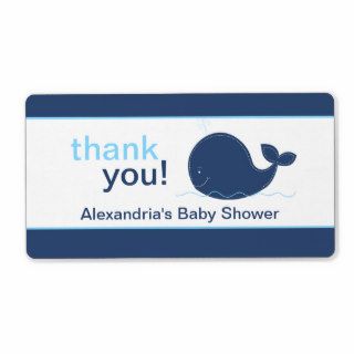 Navy Blue Whale Customized Sticker Custom Shipping Labels
