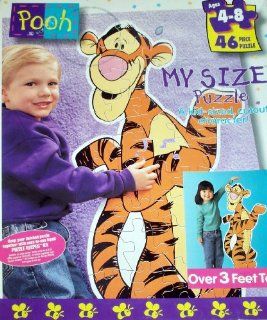 Winnie the Pooh My Size Puzzle   Tigger 46 Piece Kid Sized Character Puzzle Toys & Games