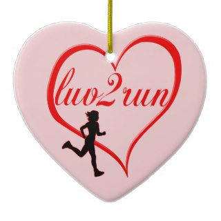 Running Sport Runner luv2run Love To Run Ornament