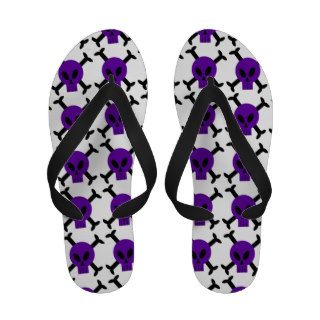 Purple Skull And Crossbones Sandals