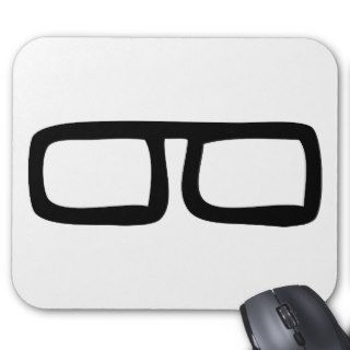 nerd eyeglasses mouse mat