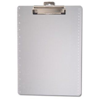 Officemate Transparent Plastic Clipboard with 12 Inch Ruler, Letter Size, Low Profile, Clear (83016)  Binder Clips 