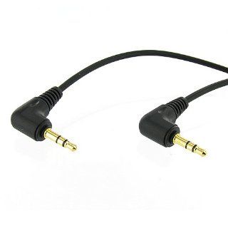 6 inch 3.5mm Male Right Angle to 3.5mm Male Right Angle Gold Stereo Audio Cable, Nylon Reinforced, Premium Quality Cable Electronics