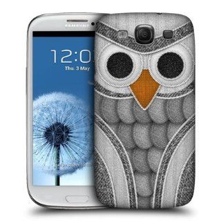 Head Case Designs Grey Owl Patchwork Hard Back Case Cover for Samsung Galaxy S3 III I9300 Cell Phones & Accessories