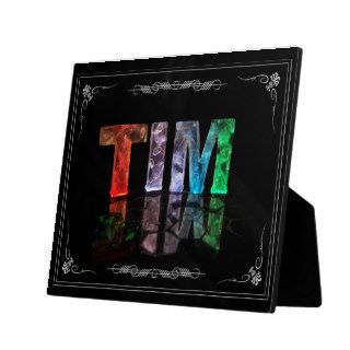 Tim    The Name Tim in 3D Lights (Photograph) Display Plaques