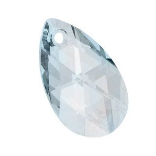 SWAROVSKI ELEMENTS Crystal Pear Pendant Beads #6106 28mm Crystal Blue Shade (1)