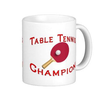 Table Tennis Champion Coffee Mugs