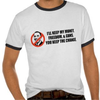 Anti Obama T shirt   You keep the change