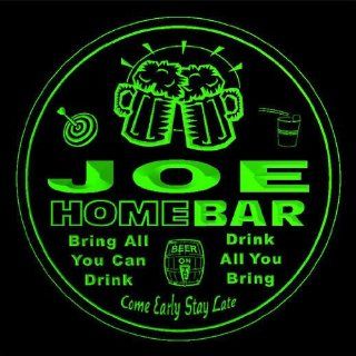 4x ccq22186 g JOE Family Name Home Bar Pub Beer Club Gift 3D Engraved Coasters  