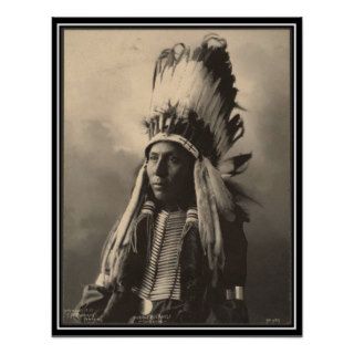 Vintage indian  Hubble Big Horse, Cheyenne   Poster
