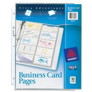 Avery Business Card Pages, Pack of 10 (76009)  Business Card Sleeves 