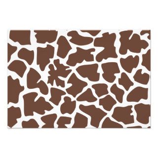Animal Print (Giraffe Pattern)   Brown White Photographic Print