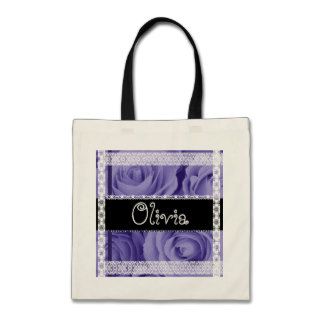 PURPLE Roses and Lace   Name Bag for Mom