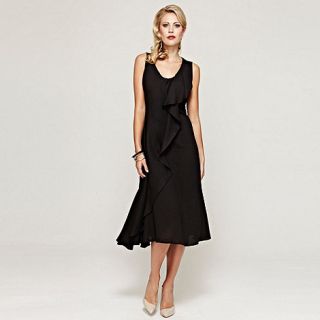 HotSquash Black sleeveless ruffle dress in clever fabric