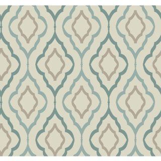 York Wallcoverings ND7086 Diva Wallpaper, Sand / Teal / Robins Egg Blue / Cocoa   York Wallcovering Inspired By Color