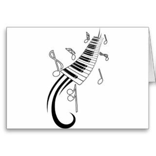 Musical Keys Greeting Cards