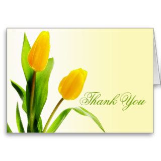 Yellow Tulips Thank You Card