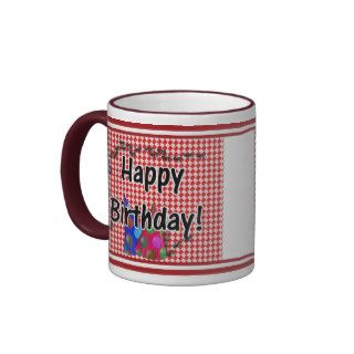 Happy Birthday Picnic Table w/Ants Mugs
