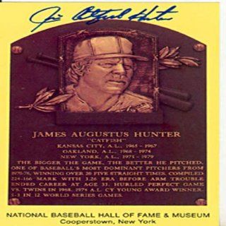 Jim Catfish Hunter Autograph/Signed Baseball HOF Plaque at 's Sports Collectibles Store