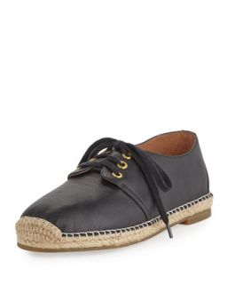 Hemlock Leather Espadrille Sneaker, Black   Joie   Black (38.5B/8.5B)