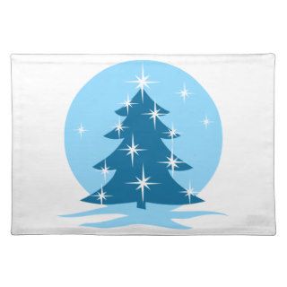 Holiday Place Mats Christmas Trees Party Decor