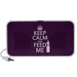 Keep Calm and Feed Me (baby) (in any color) Portable Speakers