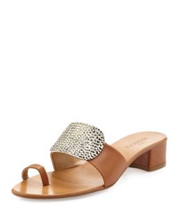 Ginet Metal Detail Sandal, Cuoio   Sesto Meucci   Cuoio (38.5B/8.5B)
