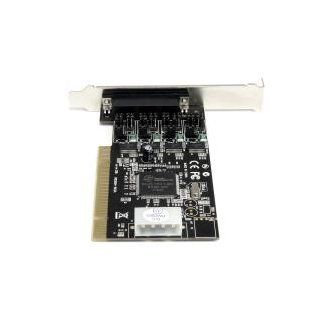 StarTech 4 Port RS232 PCI Serial Card Adapter with Power Output Components Black Computers & Accessories