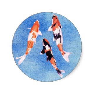 Floating Koi Blue Sticker