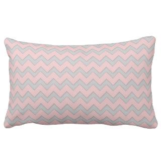 Cute Pink Gray Girly Modern Chic Chevron Pattern Pillows