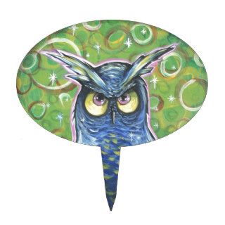 Noble Blue Owl Cake Topper
