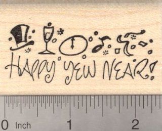 Happy Yew Near, New Year Rubber Stamp