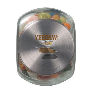 Yeehaw Glass Candy Jar