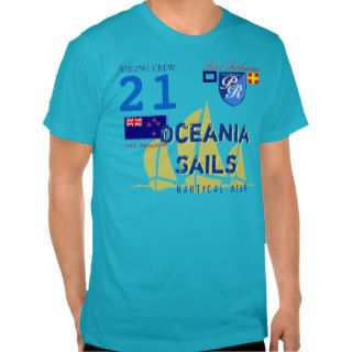 Port Richman Oceania Sails New Zealand Nautical T Shirts