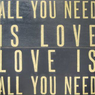 Sugarboo Designs Antiqued Sign AS109 CC All You Need Is Love, Charcoal, 36 Inch by 36 Inch by 1 5/8 Inch   Decorative Signs