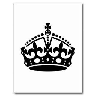 Keep Calm Crown Template Post Card