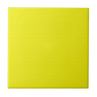 Tile with Bright Neon Yellow Background