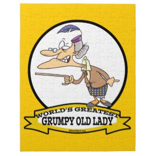 WORLDS GREATEST GRUMPY OLD LADY CARTOON JIGSAW PUZZLE