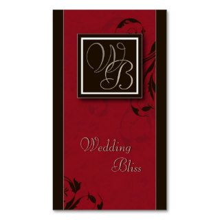 Elegant Monogram Wedding Planner Business Card