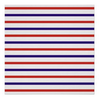 Red White and Blue Stripes Print