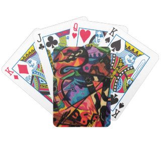 colored fantasy art design poker playing card deck